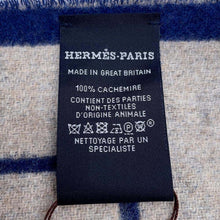 Load image into Gallery viewer, HERMES HERMES Cashmere Scarf &quot;Lettre au Carré&quot; Encre/Beige・CineH259152S 03 Cashmere100%
