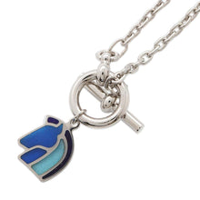 Load image into Gallery viewer, HERMES Helios Cheval Necklace Camail de Blue Metal
