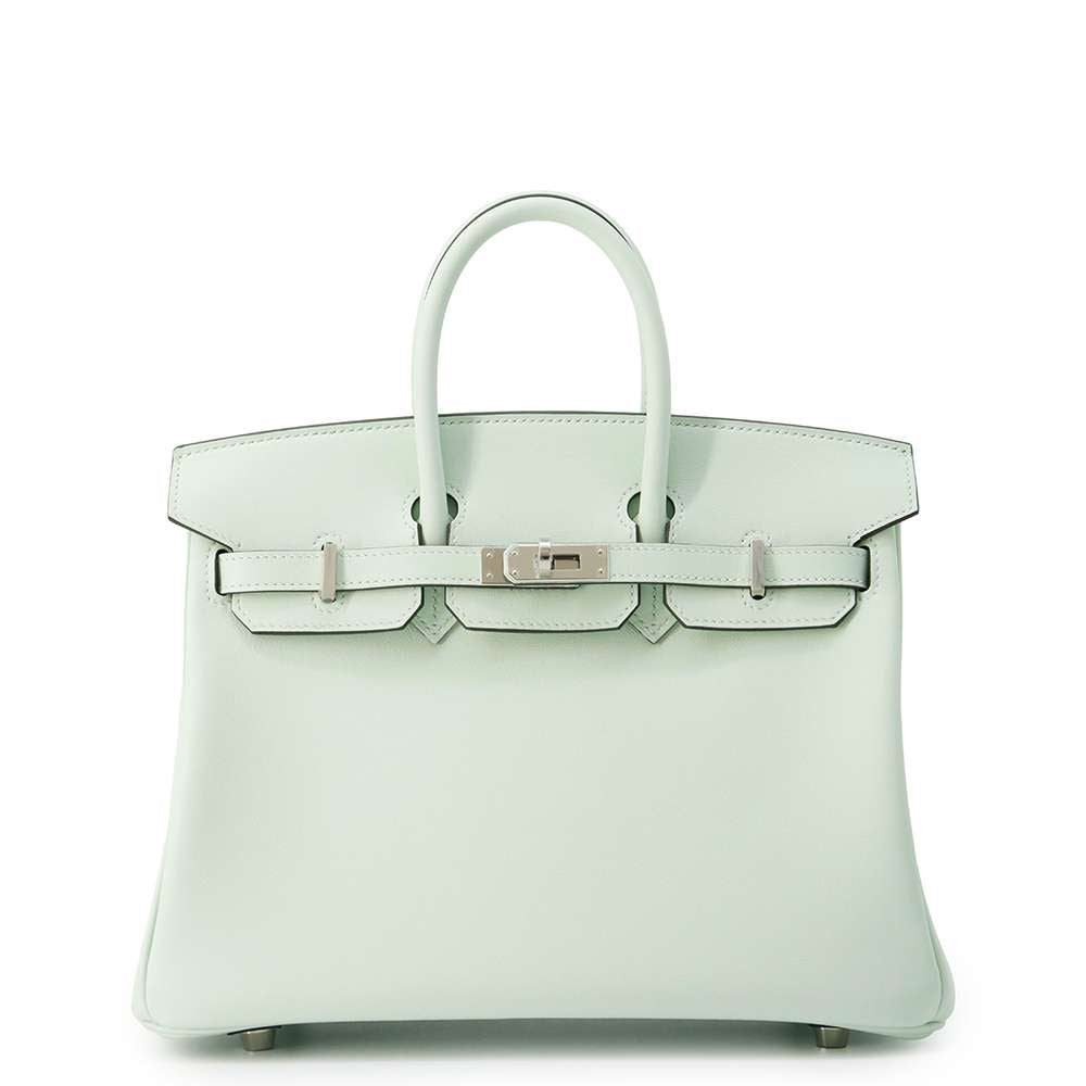 HERMES Birkin VertPeppermint Swift Leather Size 25