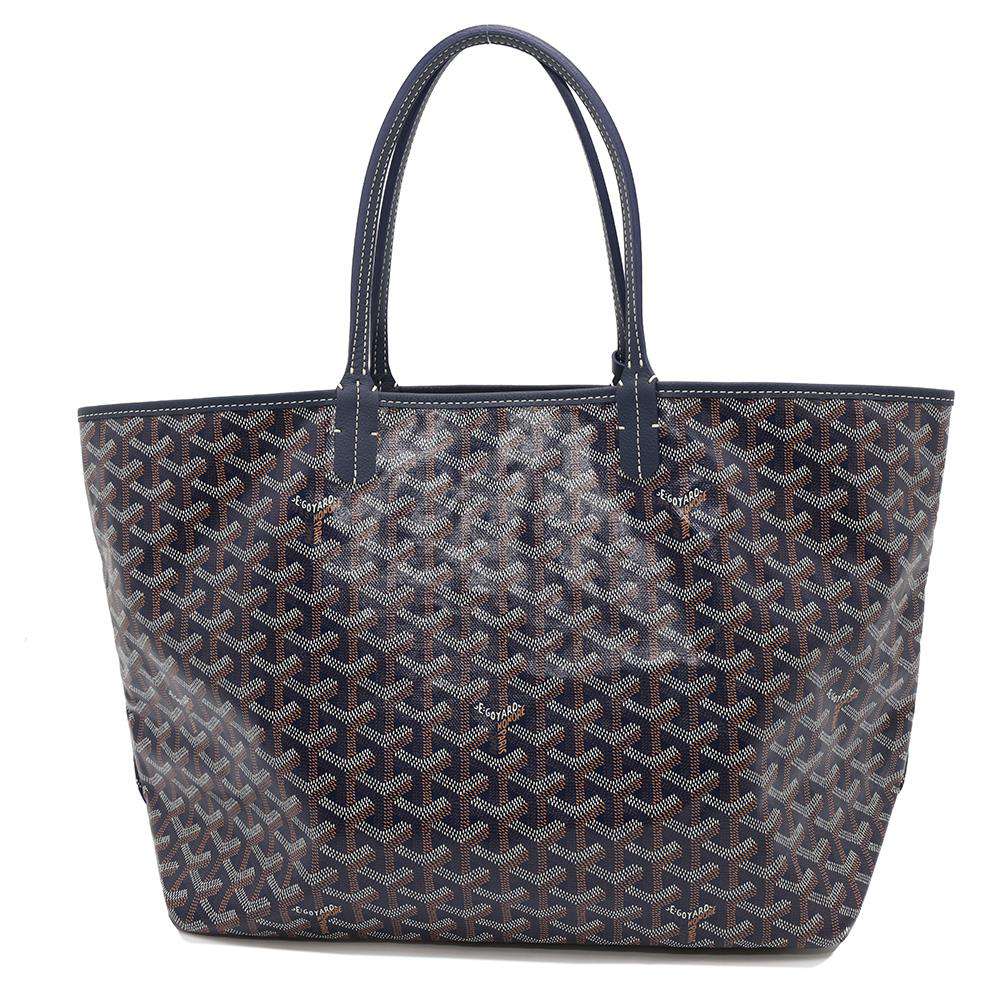 GOYARD Saint Louis Navy PVC Coated Canvas Leather Size PM