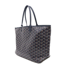 将图像加载到图库查看器中，GOYARD Saint Louis Navy PVC Coated Canvas Leather Size PM
