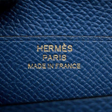 Load image into Gallery viewer, HERMES BEAN Compact Blue de Prusse Epsom
