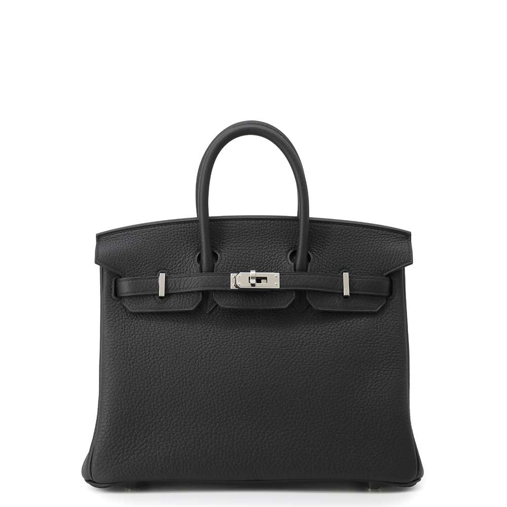 HERMES Birkin Black Togo Leather Size 25