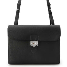 将图像加载到图库查看器中，HERMES Sac A Depeches Messenger Black Togo Leather Size 29
