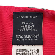 Load image into Gallery viewer, HERMES Triangle Scarf CA DECOIFFE Rose/Noir/Blanc Silk100%
