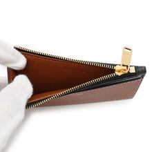 Load image into Gallery viewer, CELINE Card holder with zip Brown10F992BZ9 PVC Coated Canvas/Lambskin
