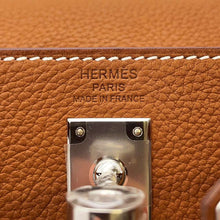 将图像加载到图库查看器中，HERMES Kelly Retourne Fauve Barenia Leather Fauve Size 25
