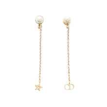 Load image into Gallery viewer, Dior La Petite Tribal Earrings Gold Metal Faux Pearl
