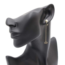 Load image into Gallery viewer, Dior La Petite Tribal Earrings Gold Metal Faux Pearl
