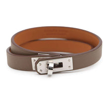 Load image into Gallery viewer, HERMES Kelly Duble Tour Bracelet Size T2 Etoupe Swift Leather
