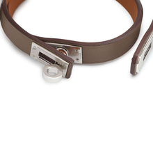 Load image into Gallery viewer, HERMES Kelly Duble Tour Bracelet Size T2 Etoupe Swift Leather
