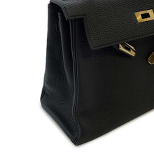 将图像加载到图库查看器中，HERMES Kelly Retourne Black Togo Leather Size 28
