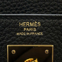 将图像加载到图库查看器中，HERMES Kelly Retourne Black Togo Leather Size 28
