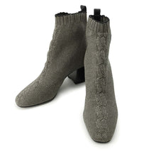 Load image into Gallery viewer, HERMES Vol Vert short boots Gray/Black Technical Fabric Leather Size 35.5
