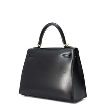 Load image into Gallery viewer, HERMES Kelly Sellier Black Box Calf Leather Size 25
