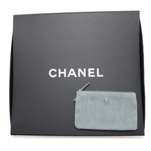 Load image into Gallery viewer, CHANEL Deauville Line Shopping Bag Tote Light BlueA66941 Denim Size Large
