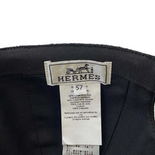 将图像加载到图库查看器中，HERMES Cap《Serena》Lift Size 57 Black Cashmere100%
