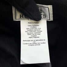 将图像加载到图库查看器中，HERMES Cap《Serena》Lift Size 57 Black Cashmere100%
