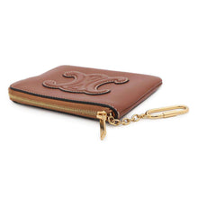 Load image into Gallery viewer, CELINE Triomphe Coin purse Brown10C663DR8.04L Leather
