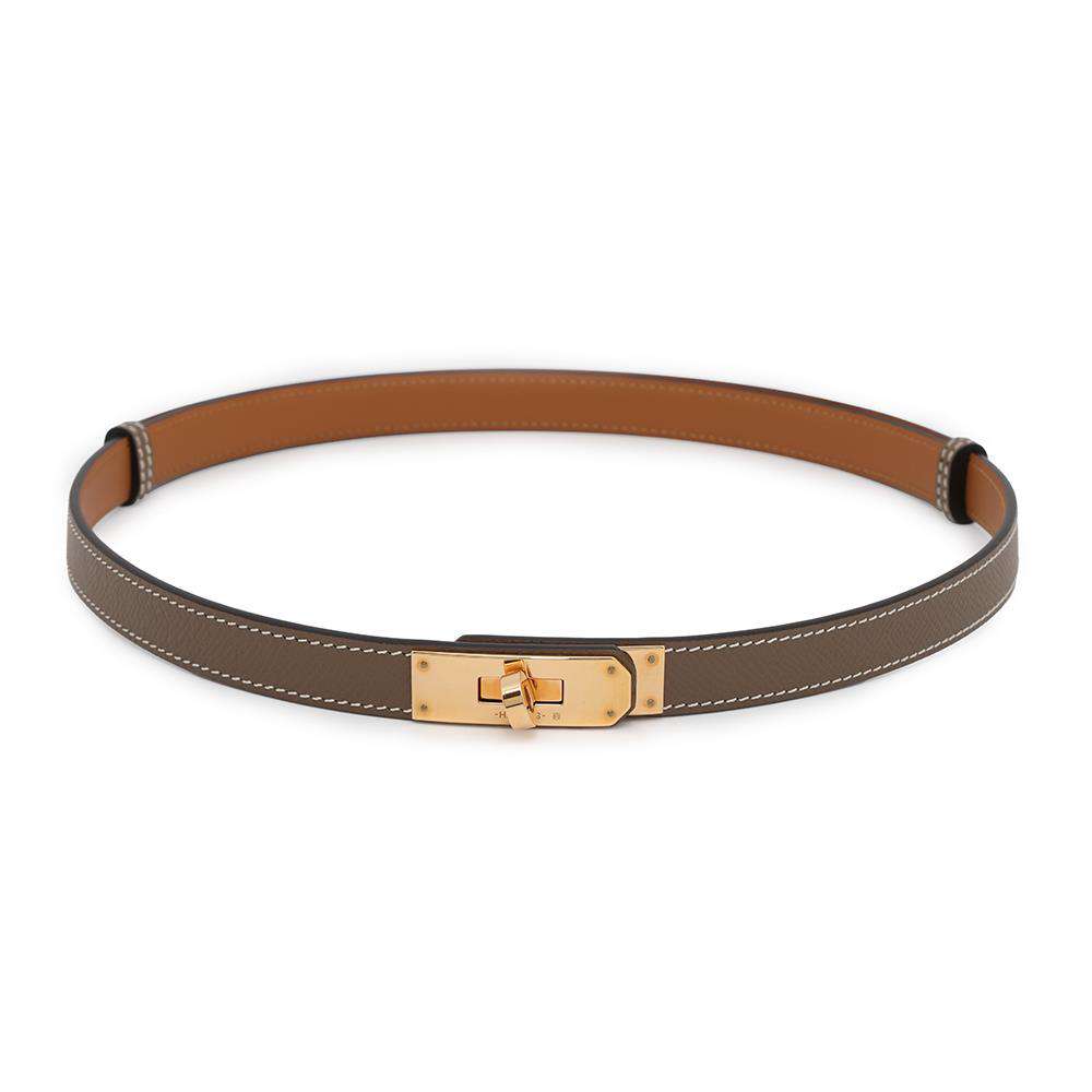 HERMES Kelly Belt Etoupe Epsom