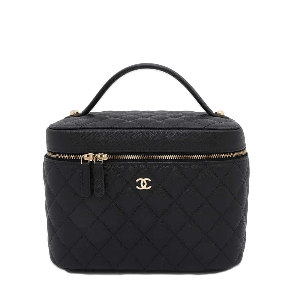 CHANEL Matelasse Timeless Classics Line Vanity BlackAP2573 Caviar Leather