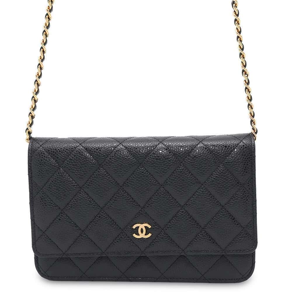 CHANEL Chain wallet BlackAP0250 Caviar Leather