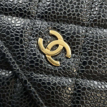 将图像加载到图库查看器中，CHANEL Chain wallet BlackAP0250 Caviar Leather
