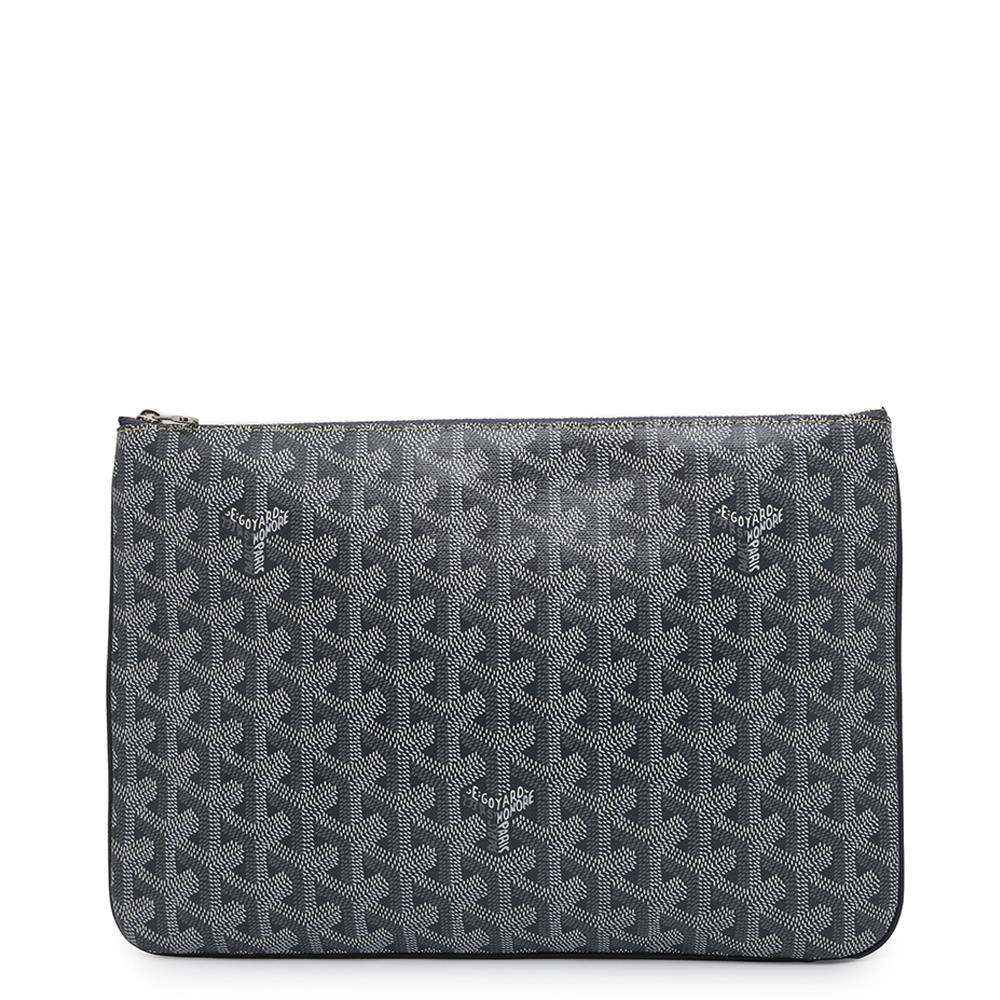 GOYARD Senna Clutch Bag GraySENAT2MMLTY51CL51P PVCLeather Size MM