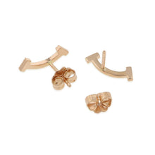 将图像加载到图库查看器中，TIFFANY&amp;Co. T Smile Earrings60150743 18K Pink Gold
