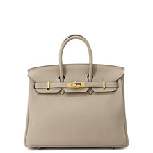 将图像加载到图库查看器中，HERMES Birkin Gris Tourterelle Togo Leather Size 25
