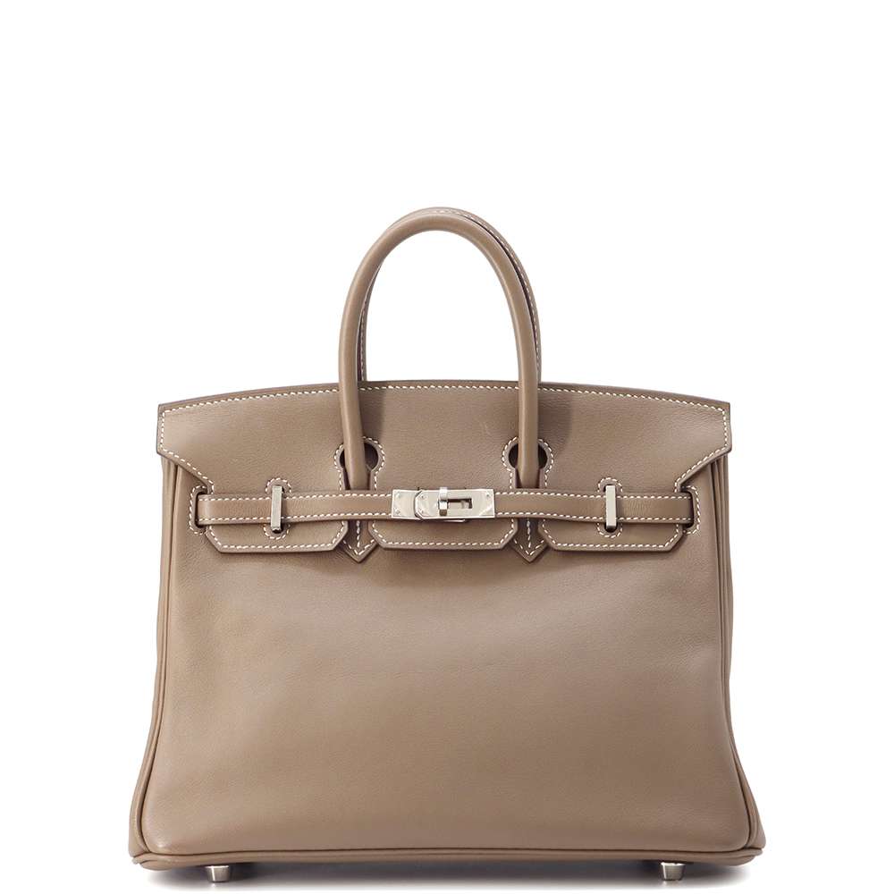 HERMES Birkin Etoupe Swift Leather Size 25