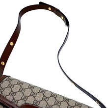 Load image into Gallery viewer, GUCCI Horsebit 1955 Shoulder Bag Beige/Brown602204 GG SupremeCanvas Leather
