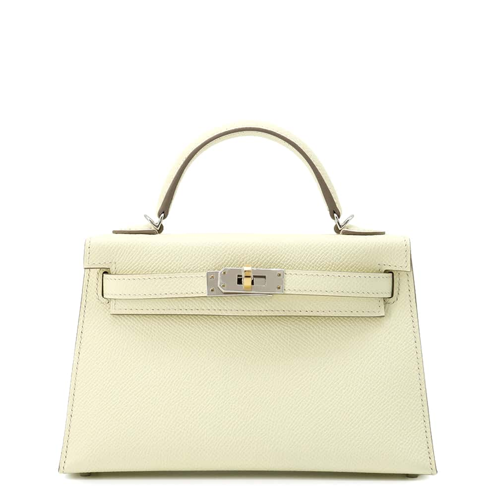 HERMES Mini Kelly Do Jaune Milton Epsom