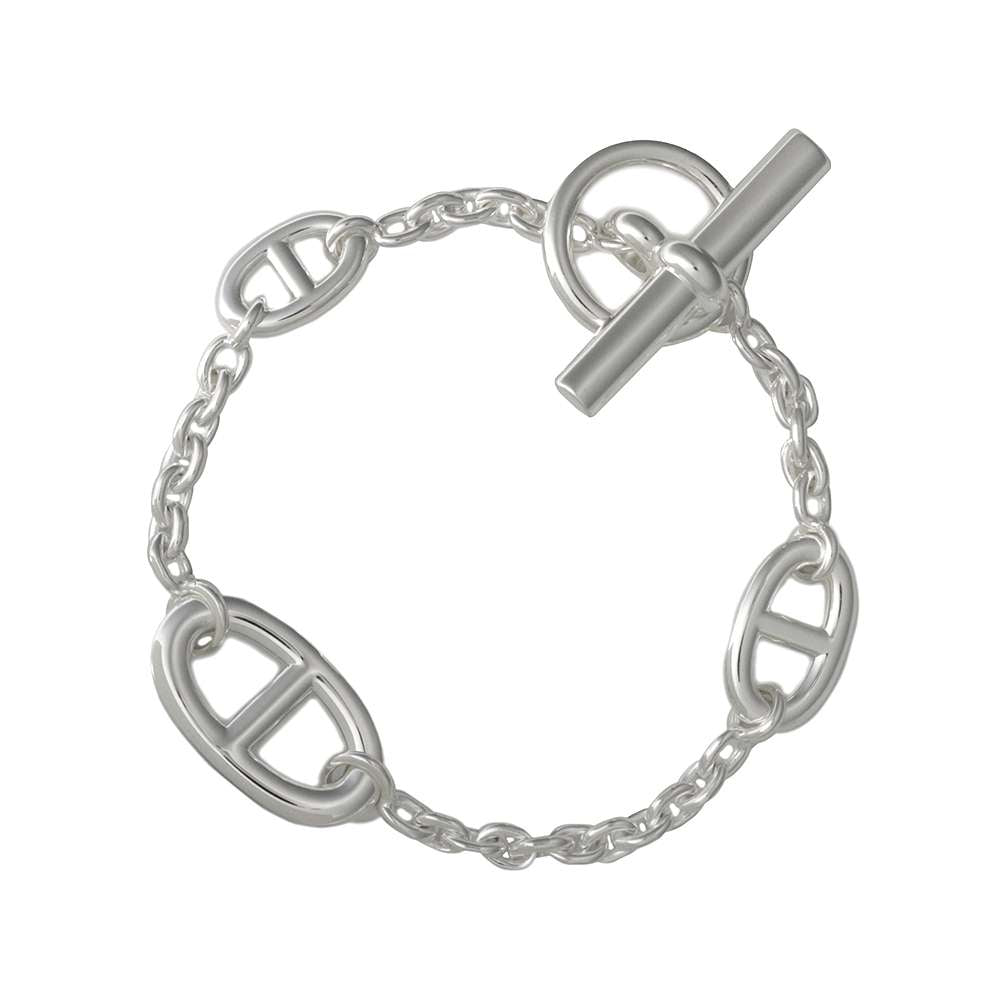 HERMES Chaine d'Ancre Farandole Bracelet Size LG SV925