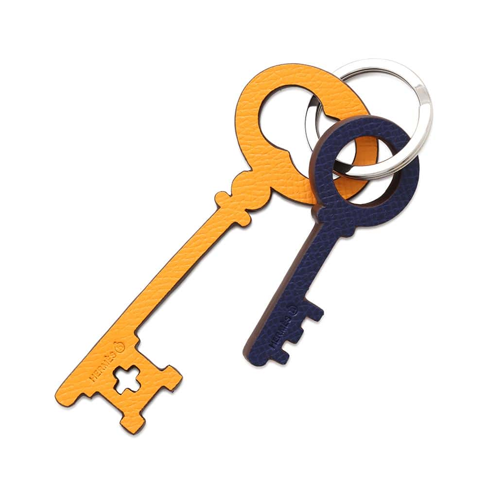 HERMES Petit H Key Ring Multicolor Epsom