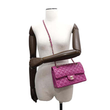 Load image into Gallery viewer, CHANEL Matelasse W Flap ChainShoulder Bag PurpleA01113 Lambskin Size 23
