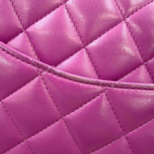 Load image into Gallery viewer, CHANEL Matelasse W Flap ChainShoulder Bag PurpleA01113 Lambskin Size 23
