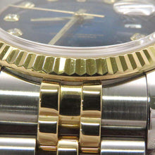 将图像加载到图库查看器中，ROLEX Datejust W36mm Stainless Steel K18YG Blue Gradation Dial116233
