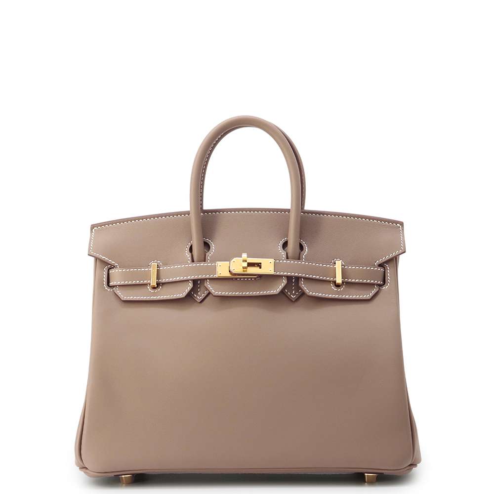 HERMES Birkin Etoupe Swift Leather Size 25