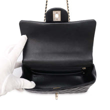 将图像加载到图库查看器中，CHANEL Top handle BlackAS2431 Lambskin Size 20
