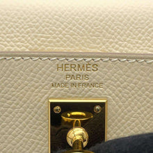 将图像加载到图库查看器中，HERMES Kelly Sellier Craie Epsom Size 25
