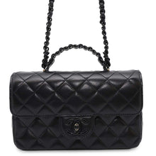 Load image into Gallery viewer, CHANEL 2WAY Top Handle Bag BlackAS5243 Lambskin
