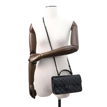 Load image into Gallery viewer, CHANEL 2WAY Top Handle Bag BlackAS5243 Lambskin
