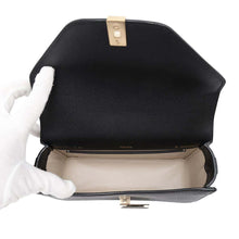 将图像加载到图库查看器中，Valextra Valextra Iside ChainShoulder Bag BlackWBES0073028LOC99NN Calf Leather Size Large
