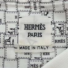 Load image into Gallery viewer, HERMES Bolduk Check T-Shirt Size 38 White Cotton 100%
