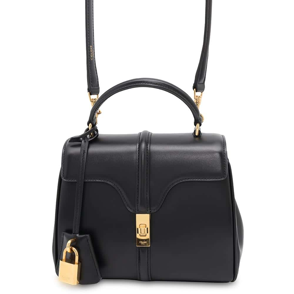 CELINE 16 SEISE 2wayHandbag Black197983 Calf Leather Size Mini