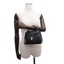 将图像加载到图库查看器中，CELINE 16 SEISE 2wayHandbag Black197983 Calf Leather Size Mini
