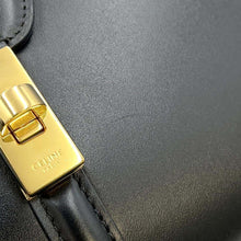 将图像加载到图库查看器中，CELINE 16 SEISE 2wayHandbag Black197983 Calf Leather Size Mini
