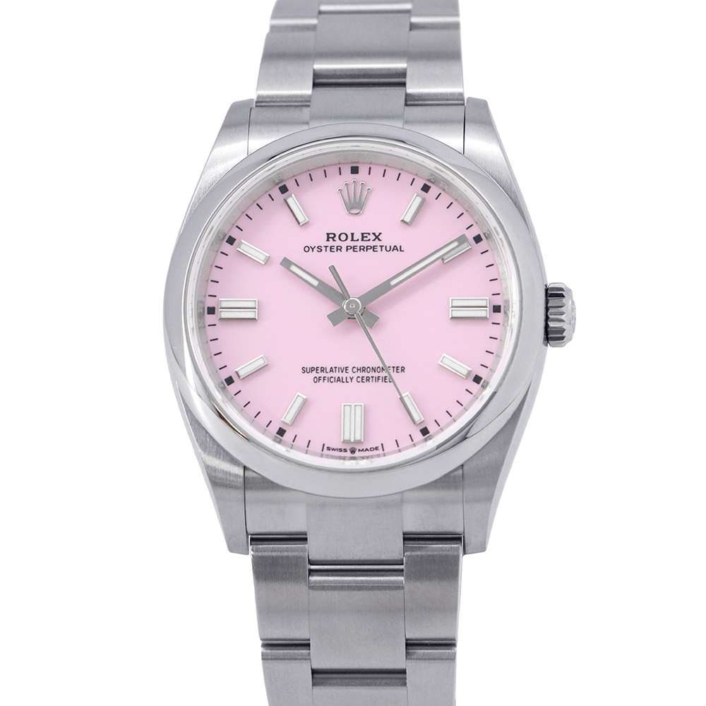 ROLEX Oyster Perpetual W36mm Stainless Steel Candy pink Dial126000