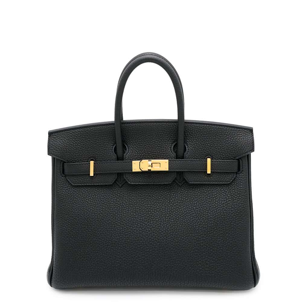 HERMES Birkin Black Togo Leather Size 25